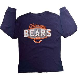 Chicago Bears NFL Team Apparel Long Sleeves Thermal Sweatshirt Blue- Youth- LG